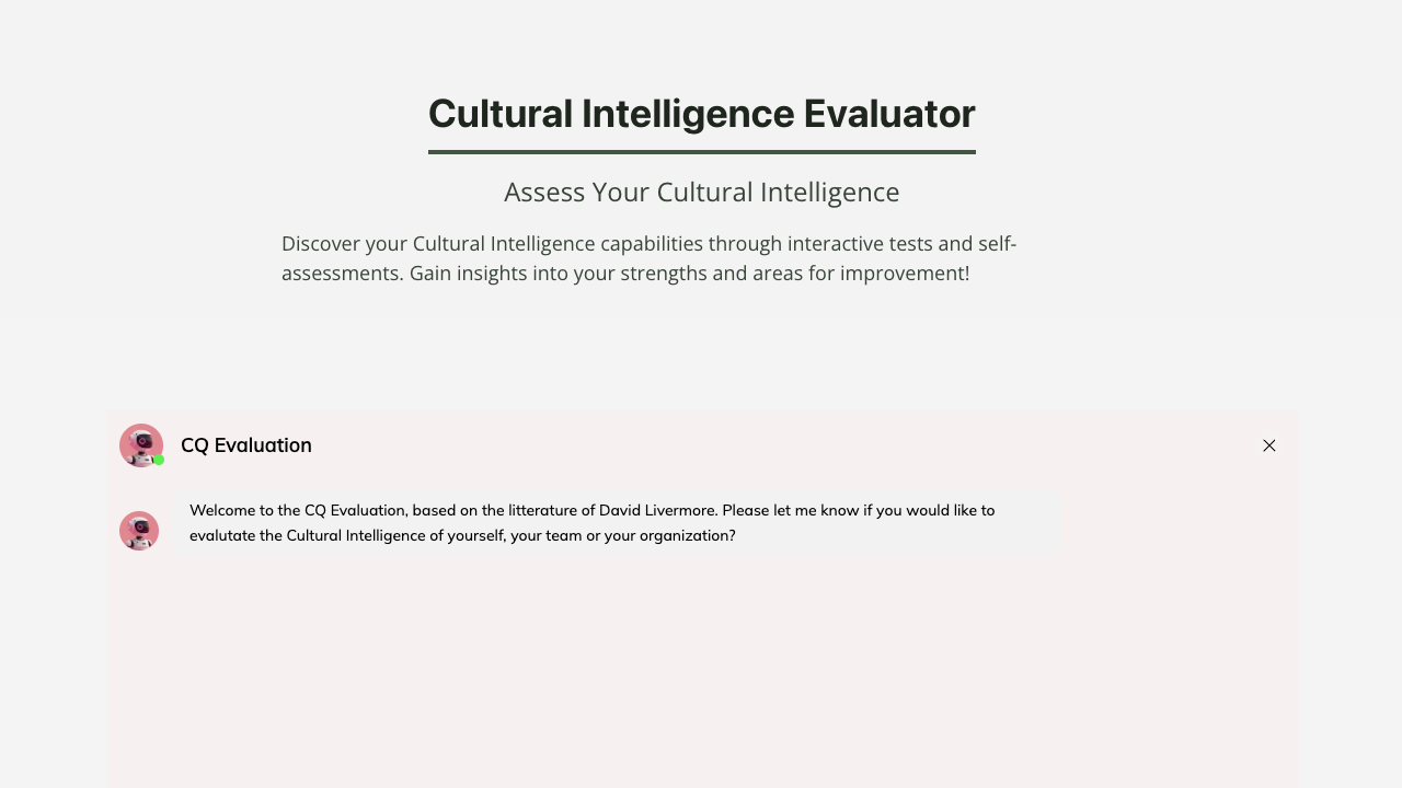 Cultural Intelligence Evaluator